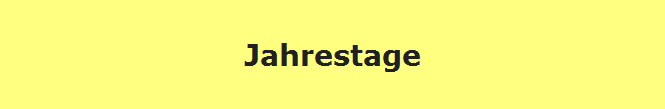 Jahrestage